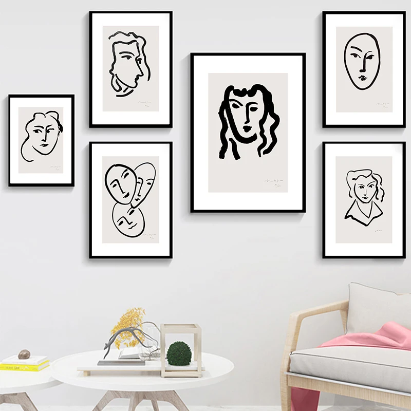 Фигурка Генри Матисса Скандинавская простая абстрактная линия Настенная