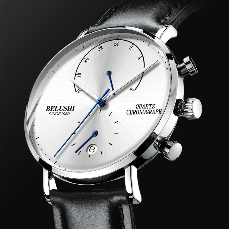 Часы наручные мужские кварцевые с хронографом модные брендовые Роскошные