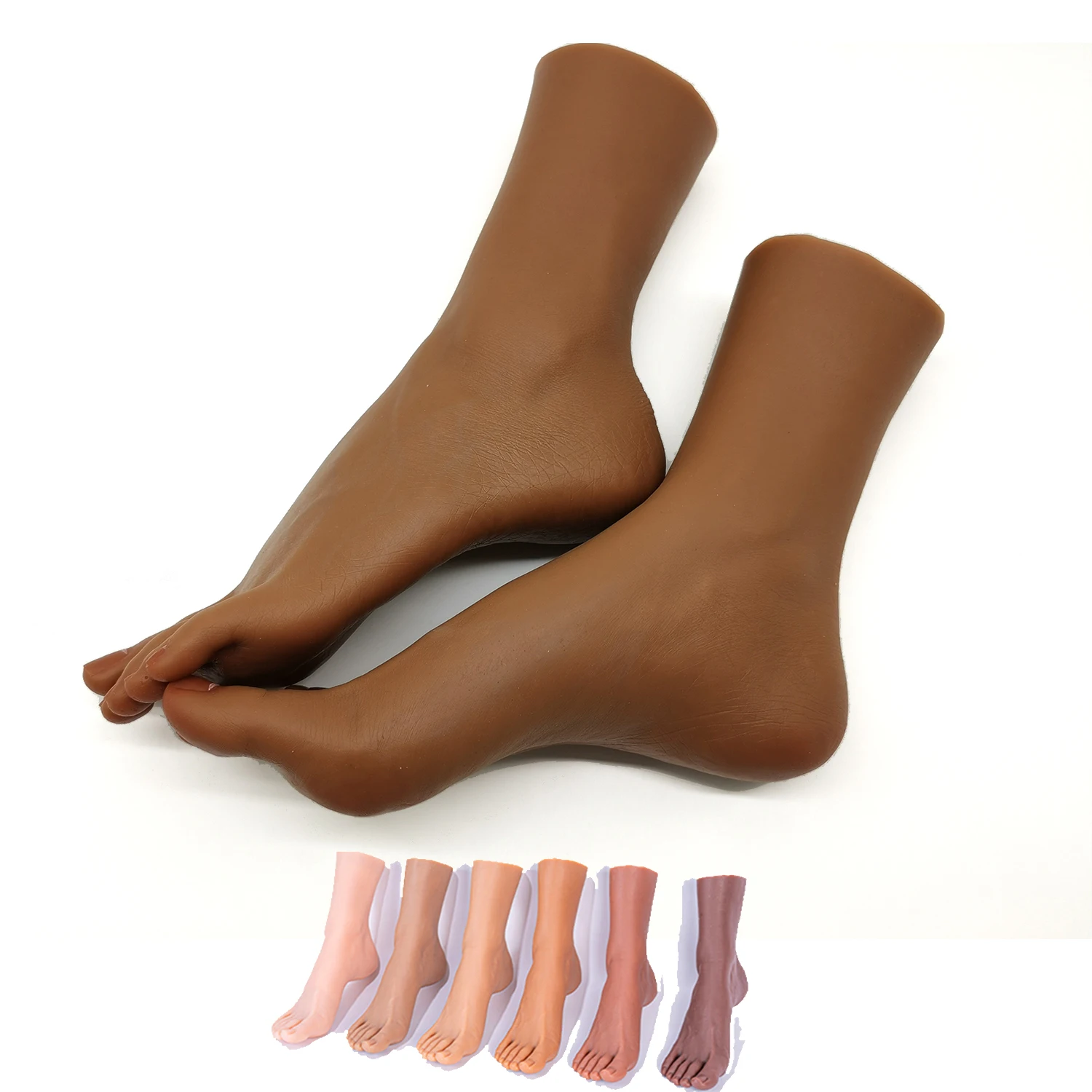 6 цветов Реалистичные Модели ног отображает манекен обуви носки маникюр Рисунок