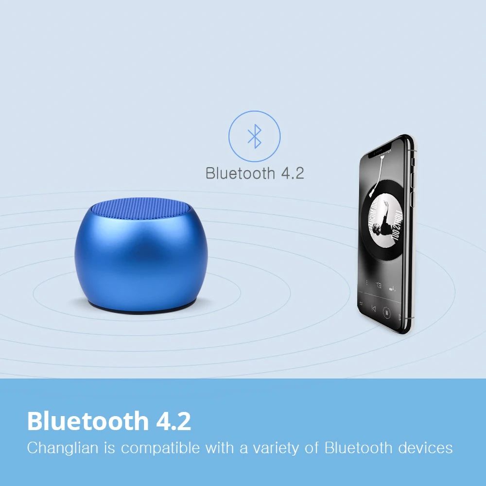 Портативный мини динамик Kebidu беспроводной Bluetooth 4 2 Mp3 музыкальный плеер
