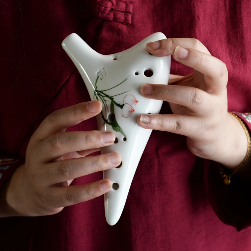 Классический музыкальный инструмент керамика Ocarina 12 отверстий печь Alto C