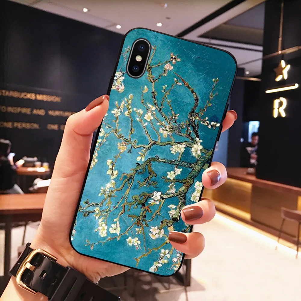 WEBBEDEPP Van Gogh мягкий силиконовый чехол с черепом Tardis для iPhone 12 Mini 11 Pro XS MAX XR X 8 7 6 6s 5 5s