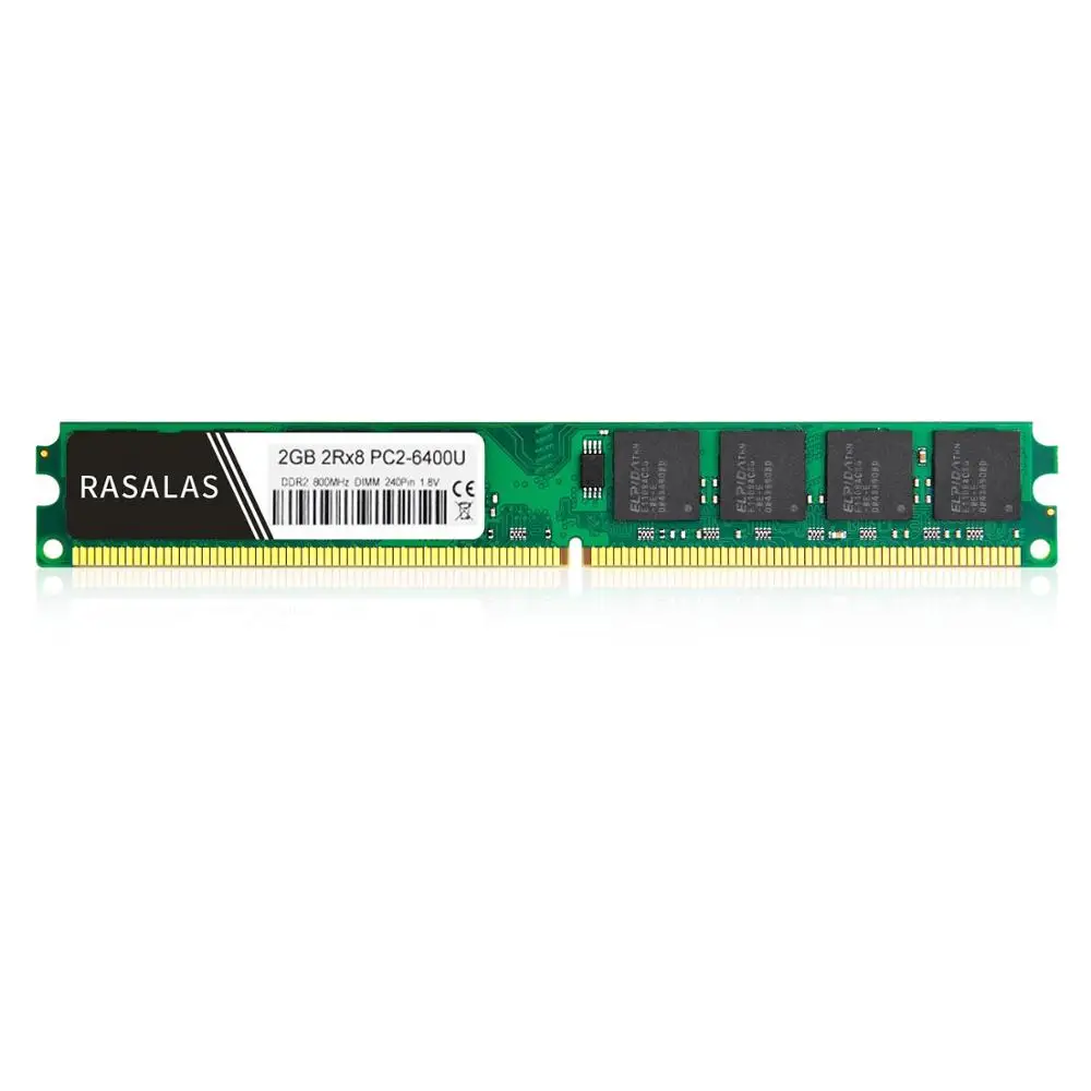 Rasalas 2 Гб 2Rx8 DDR2 667 МГц 800 PC2 5300U 6400U DIMM 1 8 В Настольный ПК ОЗУ 240Pin памяти|Оперативная