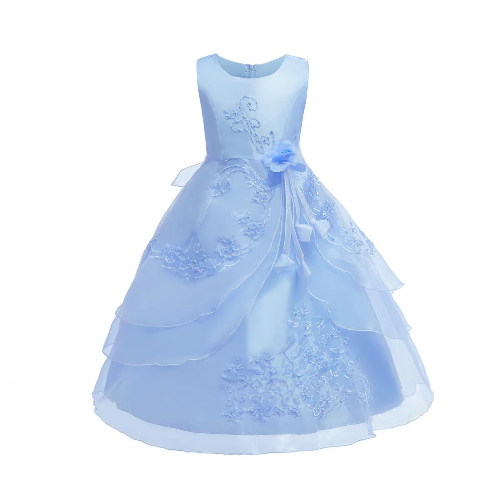 

Новинка; Праздничное платье с цветочным узором для девочек; Торжественное платье подружки невесты с вышивкой; Рождественское бальное плать...