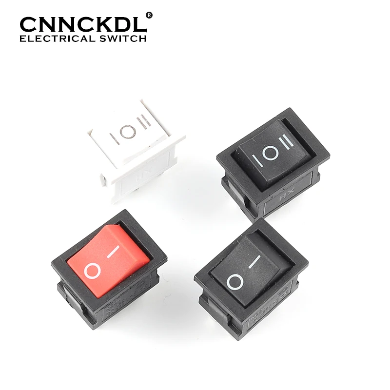 5 шт./лот KCD2 6PIN 21X15mm DPDT Черный Белый Кнопочный рокер переключатель вкл. ВЫКЛ.