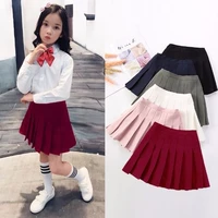 2021 new summer girl mini skirt baby children kids casual dance solid color skirt