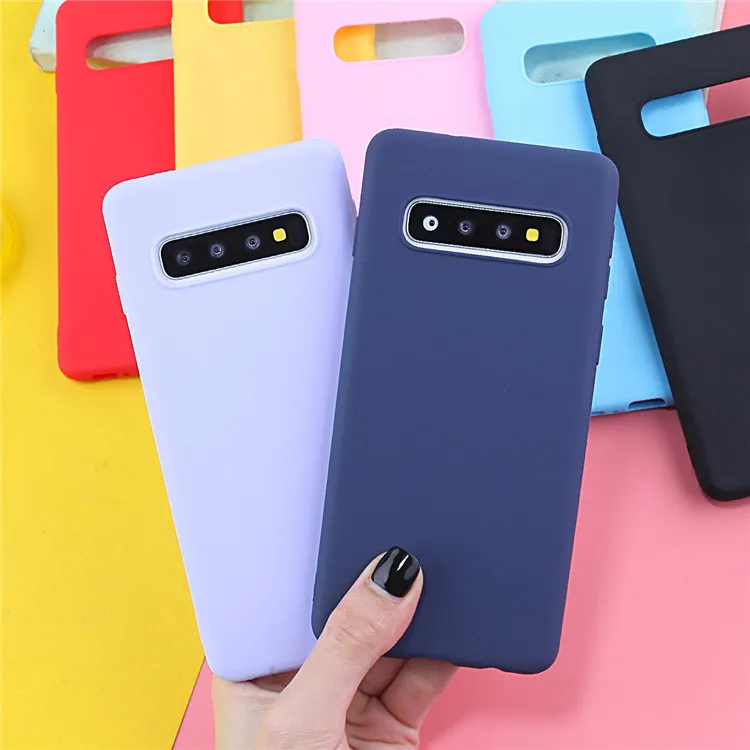 Чехол-накладка для Samsung Galaxy S10 S7 S8 S9 S20 Plus s10e Note 8 9 10 Pro силиконовый карамельных