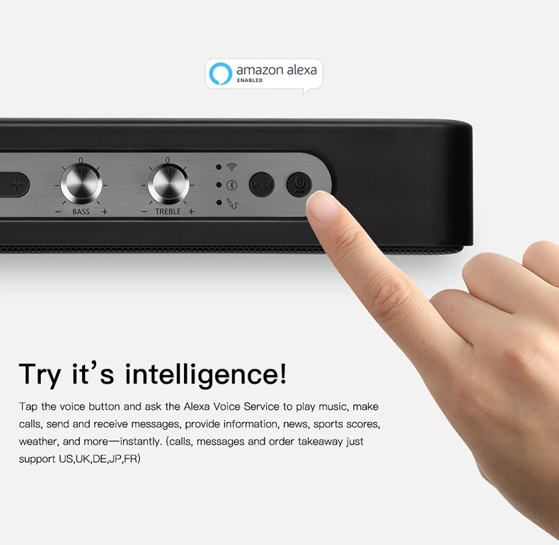 GGMM E5 WiFi умный динамик с Alexa беспроводной Bluetooth динамик 20 Вт портативный тяжелый бас динамик s для телефона AirPlay DLNA Spotify