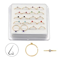 small fine flower nose ring ball end pin nose bone stud nostril bendable nose studs nose studs rings piercing pin body jewelry