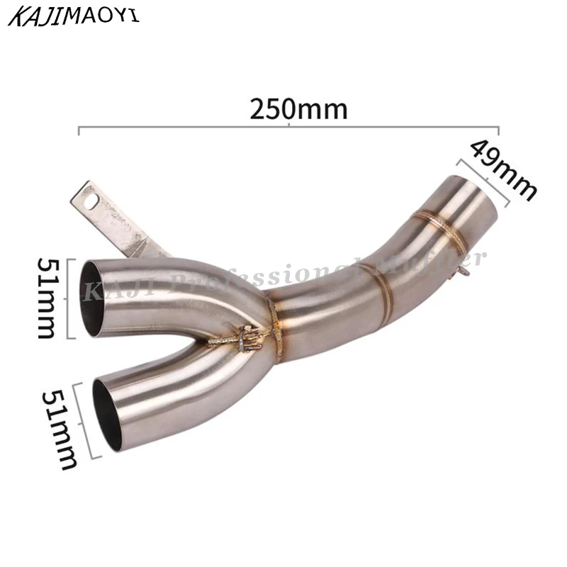 Выхлопная труба для мотоцикла модифицированный двойной выход среднее звено