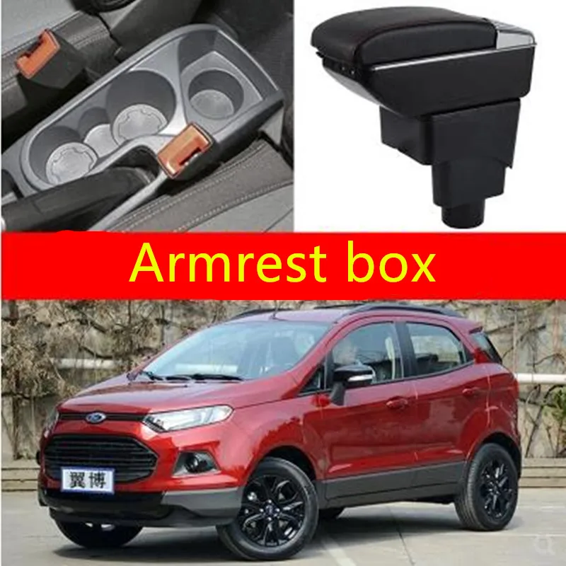 Подлокотник центральной консоли вращающийся подлокотник для Ford Ecosport 2013 2018 + USB 2014