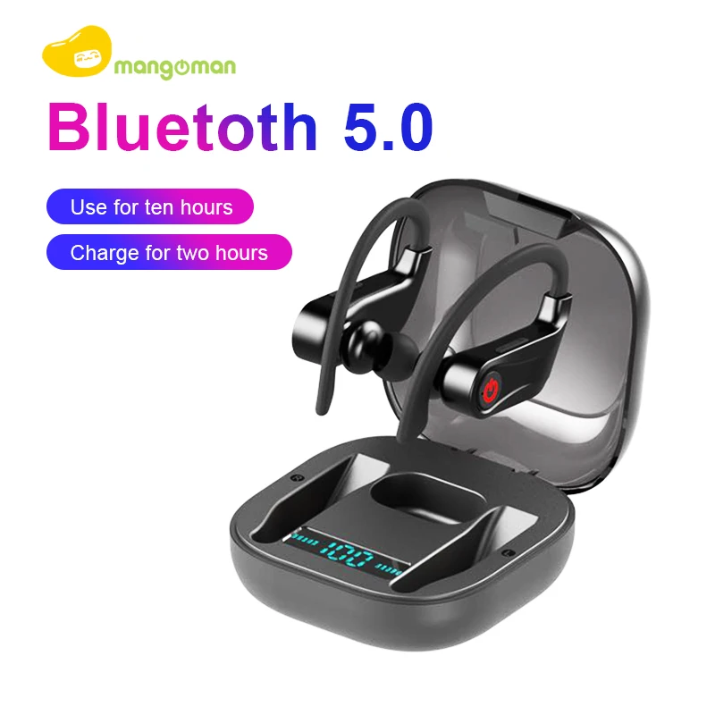 Mangoman Беспроводные Bluetooth 5 0 HBQ Q62 наушники спортивные с крючком Waterprof Беспроводная