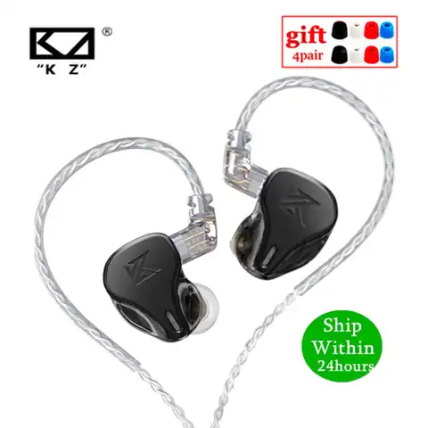 Наушники-вкладыши KZ DQ6 3DD, Hi-Fi, Спортивная Музыкальная гарнитура с 2PIN CableKZ ZAX ZSX ASX ZS10 PRO AS12 AS16 ZSN PRO C12 DM7 AS06 v90s