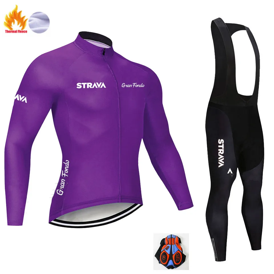 Winter Cycling Suit Зимняя Теплая Флисовая велосипедная майка Спортивная одежда для езды на велосипеде mtb Зимняя велосипедная одежда мужская Профессиональная командная велосипедная форма - Цвет: Winter Cycling Suit