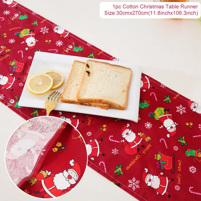 2.7m Table Runner 1 Рождественские украшения для обеденного стола, Рождественская скатерть, рождественские украшения для дома, Рождество, Год, Navidad - Цвет: 2.7m Table Runner 1