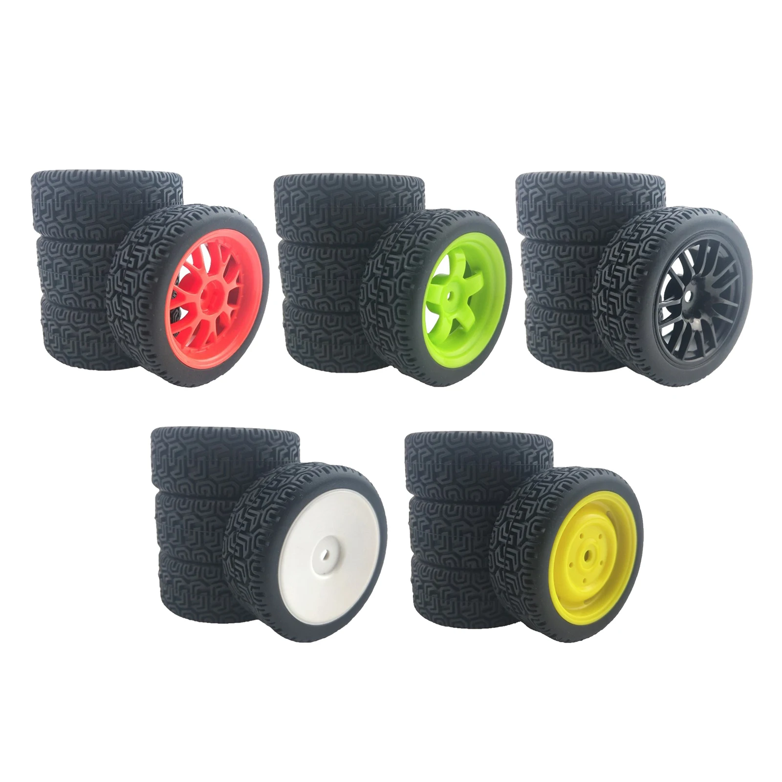 

4PCS Rubber 1:10 On Road Tires Flat Run C Precise for Tamiya Assorted Color