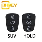 Чехол для дистанционного ключа BHKEY, резиновая накладка, 3 кнопки, для Hyundai IX35 I30, Accent, Kia K2, K5, Rio Sportage