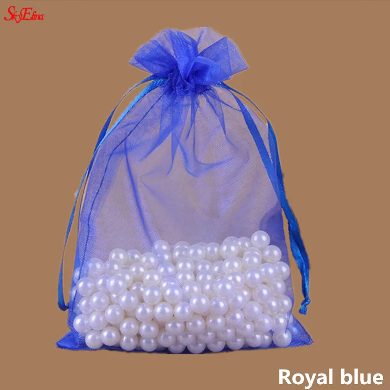 50 шт. 7x9 9x12 10x15 13x18 см сумки из органзы для упаковки ювелирных изделий украшения