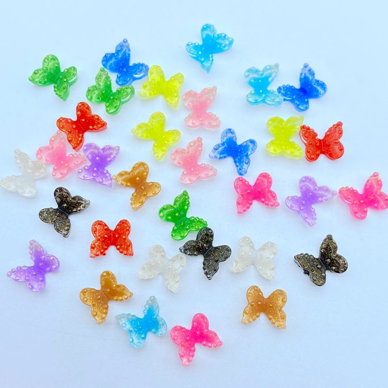 

60Pcs Cute New Resin Mixed Mini 3D Butterfly Flat Back Cabochons Scrapbooking DIY Jewelry Craft Decoration Accessorie K34