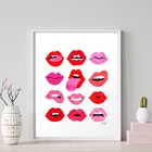 Красочный Плакат губ любви и печать на холсте картина на стене декоративные сексуальные губы художественные принты домашний декор для спальни