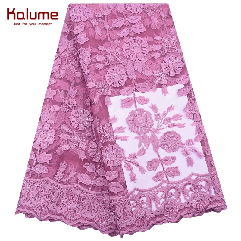 Kalume 2020 новейшая африканская кружевная ткань с пайетками французский мягкий