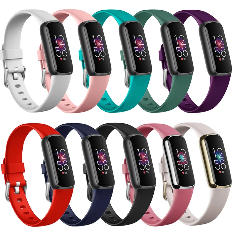 

В наличии! Силиконовый ремешок для Fitbit Luxe, сменный однотонный спортивный ремешок для часов, аксессуары для fitbit luxe
