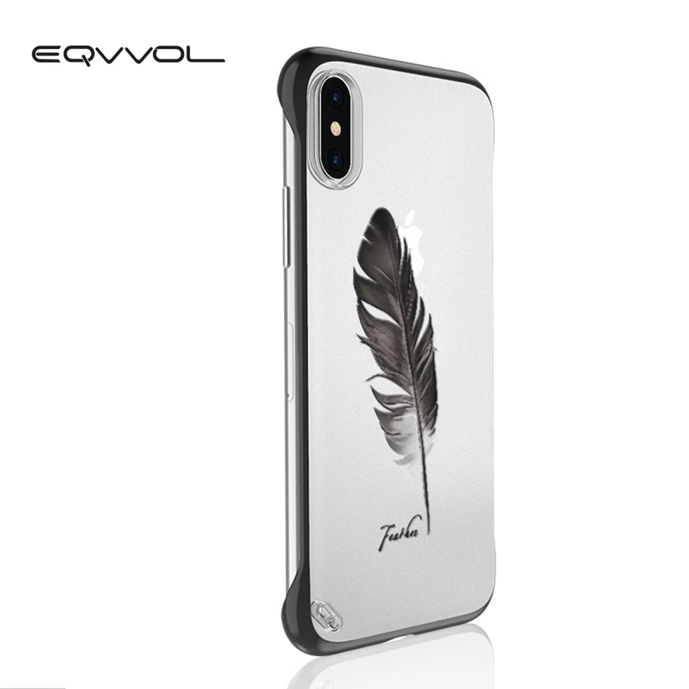 Eqvvol Бескаркасный Прозрачный чехол для iPhone X 6 6s 7 8 Plus Ультра Тонкие Матовые чехлы XS