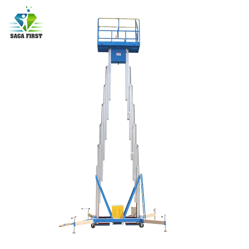 

8m Aluminium Dual Mast Hydraulic Rising Vertical Mast lift
