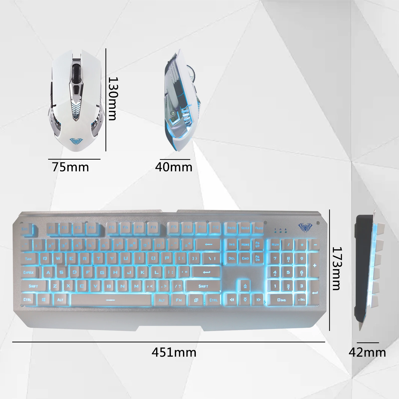Wireless Keyboard and Mouse Combos Optical Mouse 104 Keys Design Portable Keyboard And Silent Ergonomic Mouse For Laptop PC enlarge