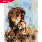 Живописи по номерам путем самостоятельного выбора между цветами по номерам Лев Цвет ing по номерам степень сложности четыре звезды VA-1048