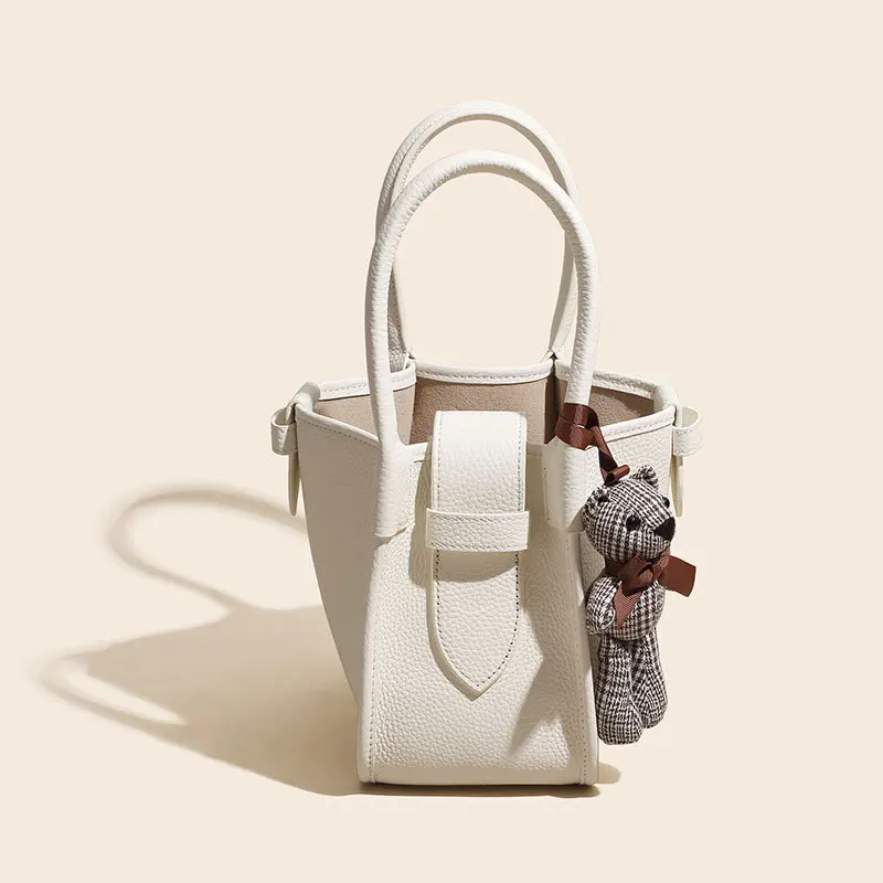 

Bucket bag leather leather leather 2021 new women's bag high sense vegetable basket mother bag fashion women's handbag