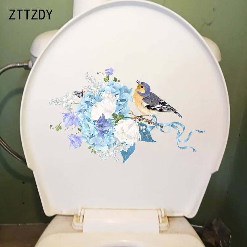 

ZTTZDY 25,6 см × 15 см украшения дома мультфильм шаблон Наклейка на стену свежих цветов Туалет наклейки T2-0980