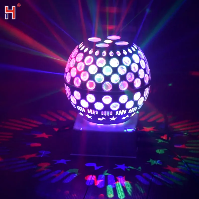 Sound Activated Disco Magic Ball LED Stage Laser Projector Lights RG DJ Party For Wedding Birthday Christmas Dance Floor