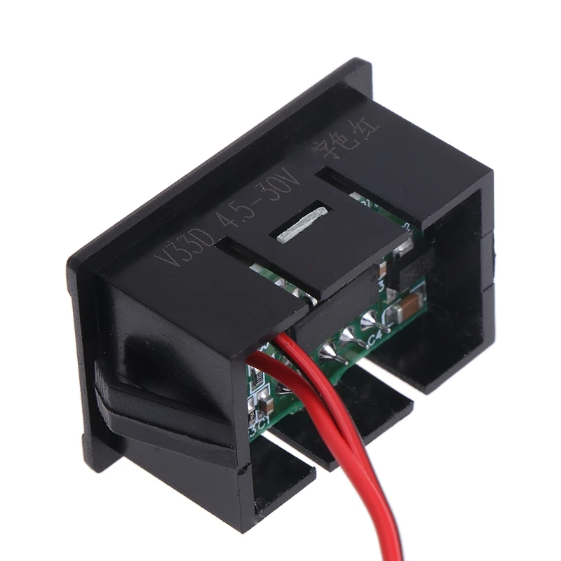 Цифровой светодиодный мини-вольтметр 2 провода постоянного тока 4 5-30 в вольтметр