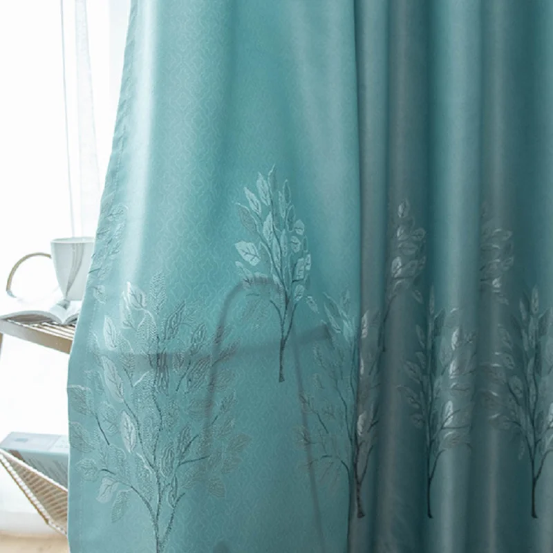 Curtains for Living Dining Room Bedroom Jacquard Nordic Modern Luxury Morandi Color Pink Gray Green High Shading Heat Insulation | Дом и сад