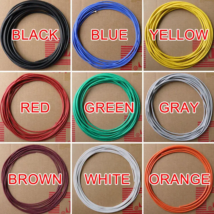 

13AWG Silicone Gel Rubber Wire OD 4mm Flexible Cable High Temperature Insulated Copper Ultra Soft Electron DIY Line Colorful