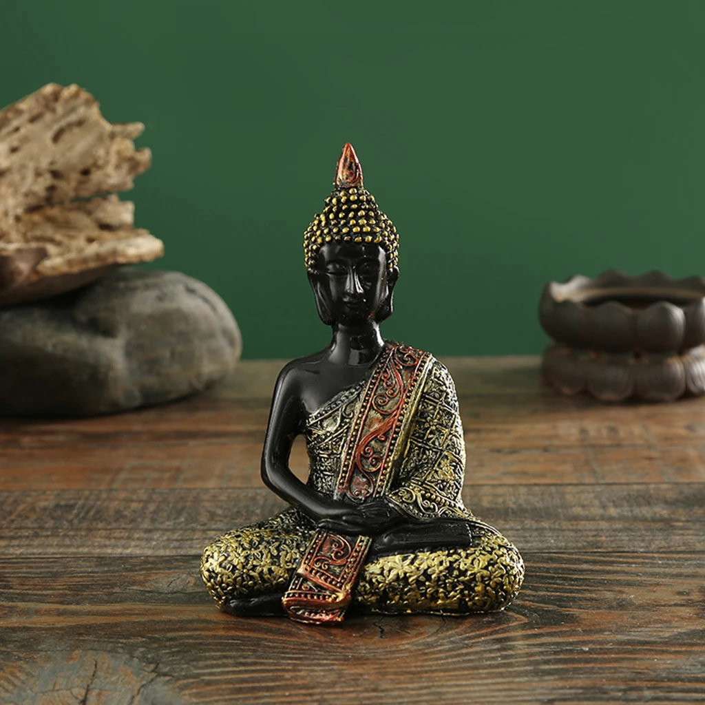 

Buddha Statue Sitting Hindu Figurine for Zen Garden Decor Collectibles