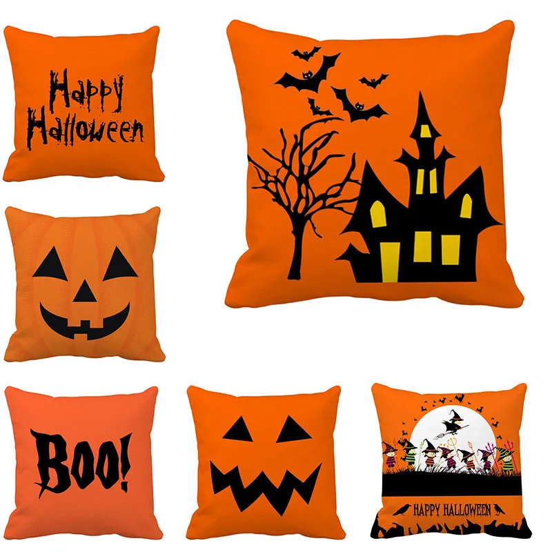2019 Счастливый Хэллоуин Бросок Наволочка страшная Тыква Ведьма наволочка