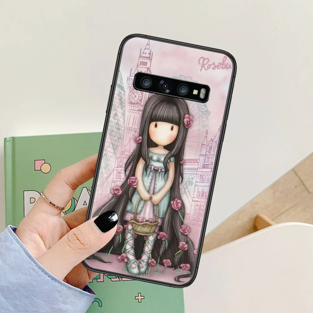 

Cartoon Lovely Santoro Gorjuss Phone Case For Samsung Galaxy Note S 8 9 10 20 Plus E Lite Uitra black Back Tpu Cell Luxury Shell