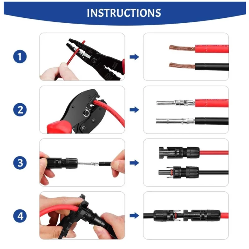 Набор инструментов для обжима солнечных батарей 2 5-мм²/AWG26-10 | Строительство и