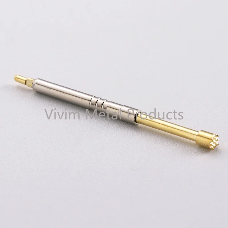 50 Pcs/Package Functional Test Integrated Needle PH-4H Nickel-Plated Probe Thimble Length 38mm Metal Spring Conductive Pin