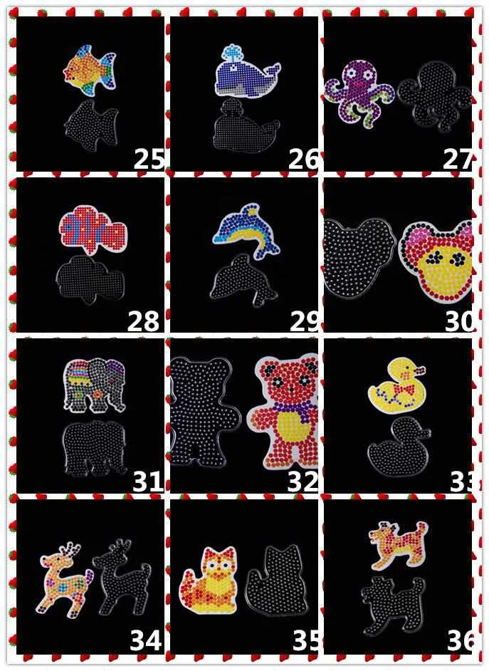 1 шт. 5 мм Хама бисер шаблон с цветной бумагой пластиковый трафарет Jigsaw Perler Diy