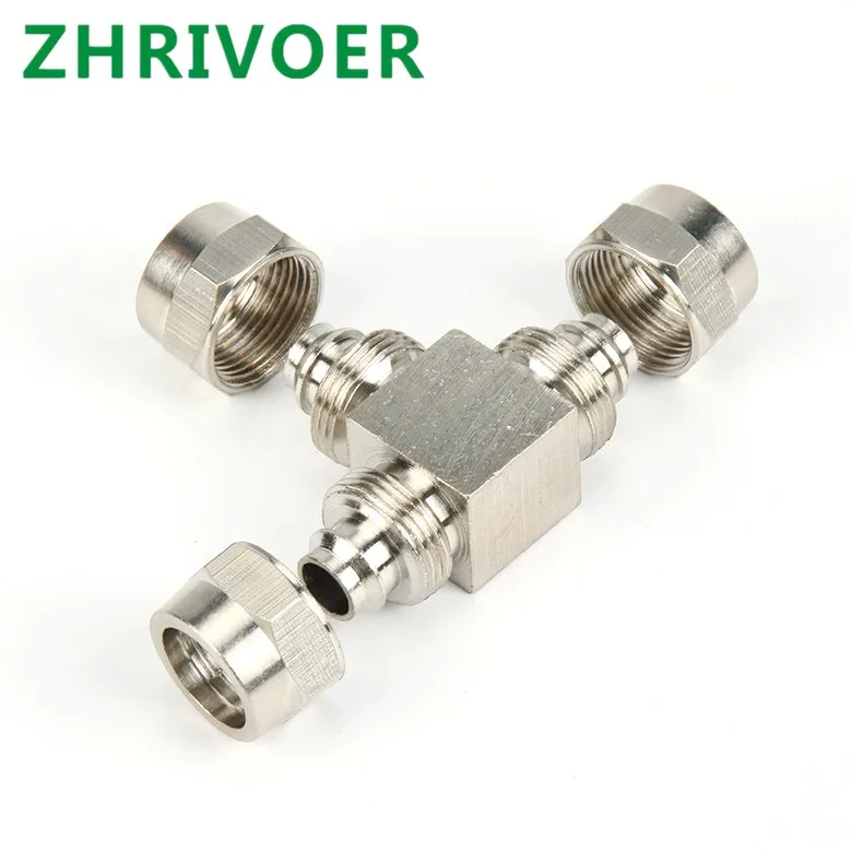 1 шт. Т образный пневматический соединитель для шланга внешнего диаметра