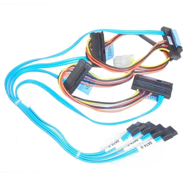 

Dell PowerEdge R410 4x SATA to 4x SAS/SATA HDD Hard Drive Cable P459G 0P459G cn