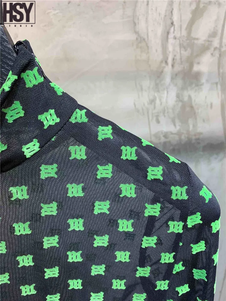 【HSY】2019 Осенняя Новая женская уличная базальная верхняя зеленая трехмерная