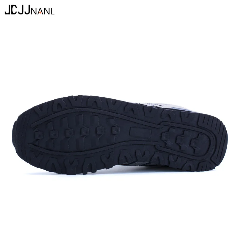 Мужская спортивная обувь для бега кожаная с мехом кроссовки уличная прогулочная