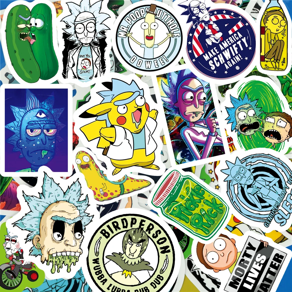 50 шт. набор американская драма Рик и Морти ПВХ стикер украшения DIY Ablum дневник в