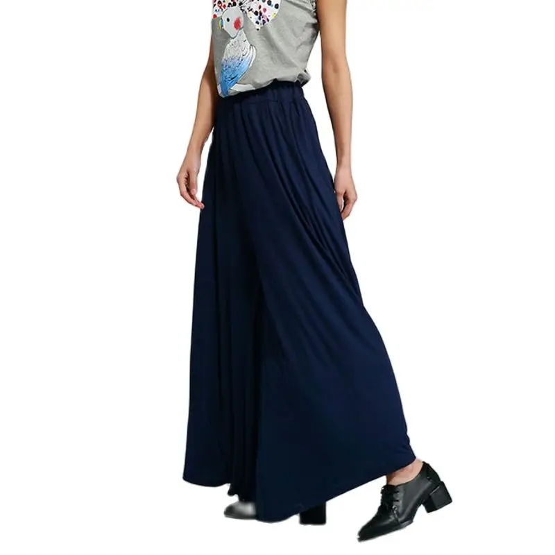 Широкие брюки с высокой талией 2021 свободная повседневная женская юбка