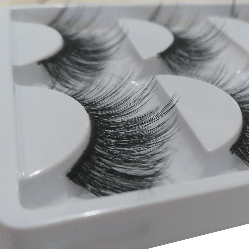 

5 Pairs 3D Silk Eyelashes Handmade Natural Hair False Eyelashes For Free Custom Logo Makeup Tool Faux Mink Eyelashes