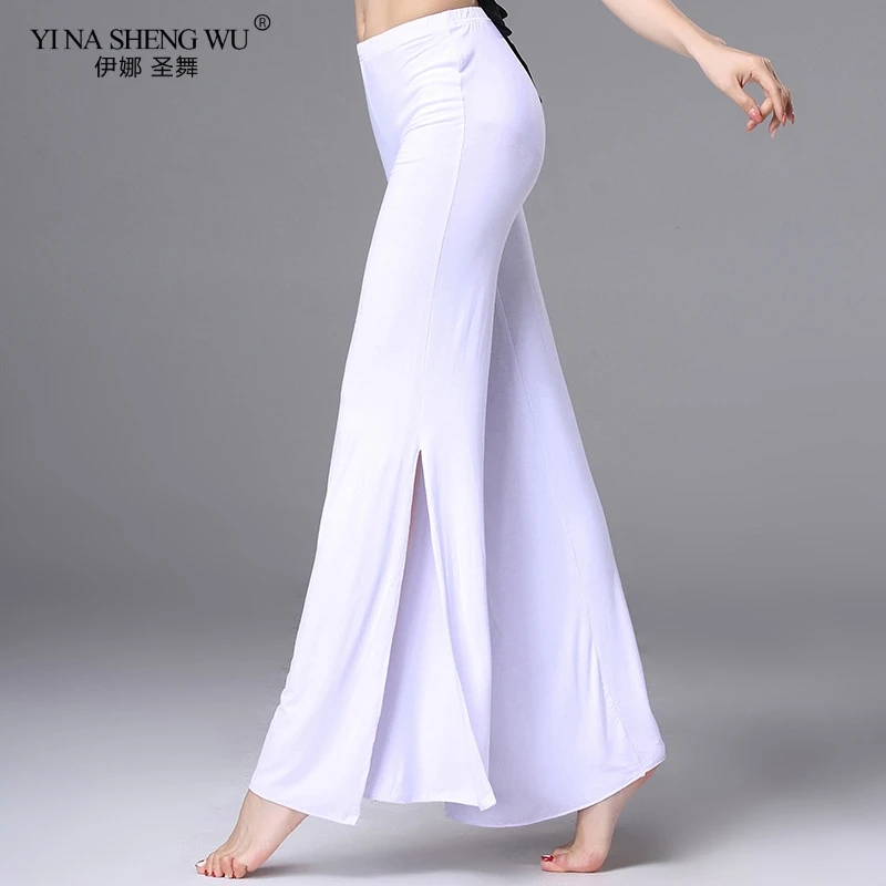 Женские длинные брюки для танца живота удобные эластичные из модала с разрезом -